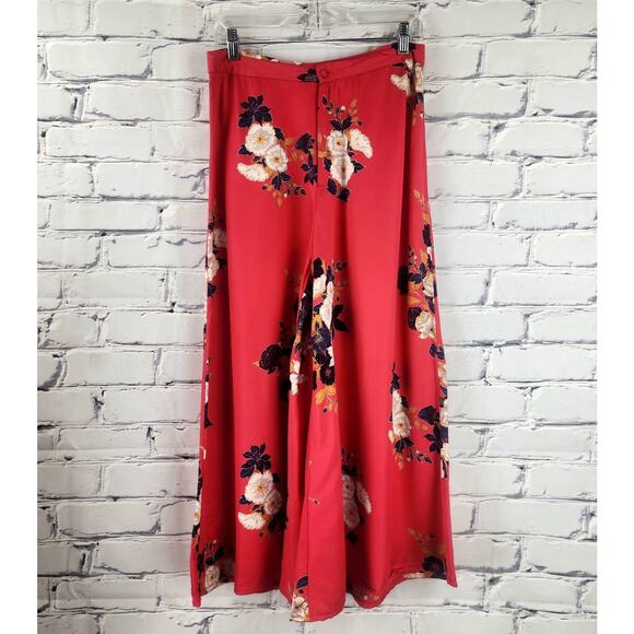 Free People Pants Womens 6 Wide Leg Floral flowy Tropical Coconut Girl Cruise - Picture 2 of 11